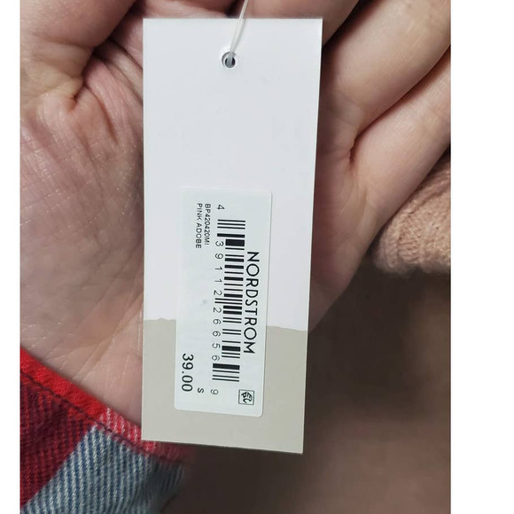 BP Nordstrom Super Soft Pink Adobe Longline Turtleneck Sweater BP420420MI Small - Picture 9 of 11